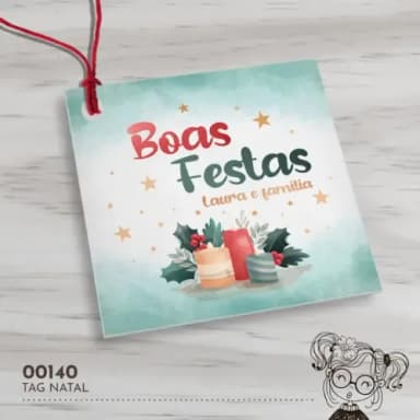 Tag Quadrada Natal - 00140