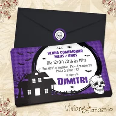 Convite Halloween - 00338