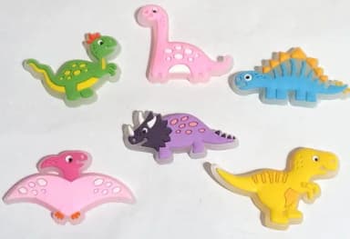 Apliques Dinossauros Variados - 6 Peças