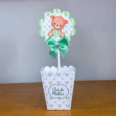 PEGUE E MONTE - Centro de Mesa URSINHO VERDE - Decoração de Festa | Lembrancinhas | Aniversário | Personalizados