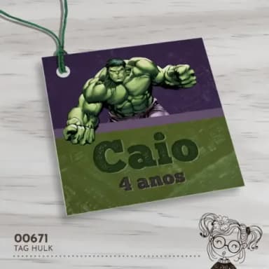 Tag Quadrada Hulk - 00671