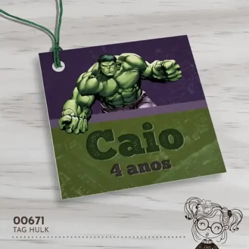 Tag Quadrada Hulk - 00671