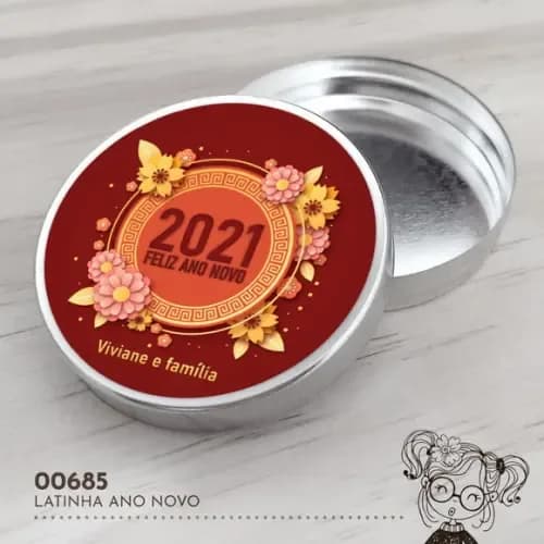 Latinha Adesivada Ano Novo - 00685