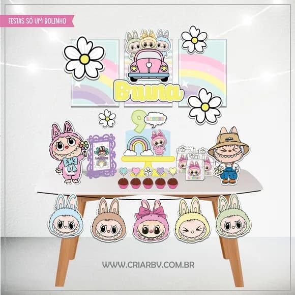 Kit 30 Lembrancinhas Labubu