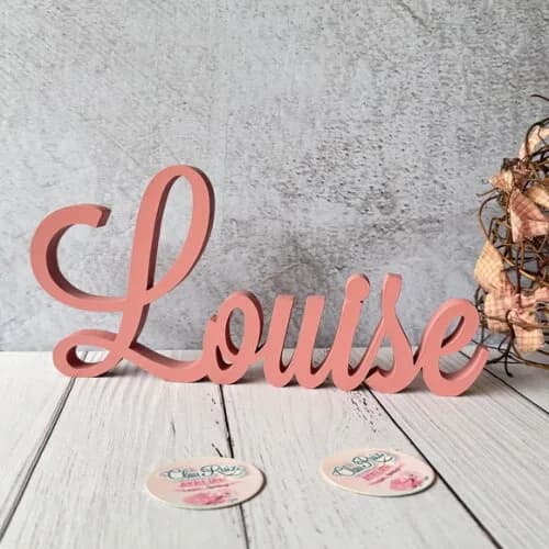 Linha Cursiva -letras Decorativas em mdf Quarto de Bebê