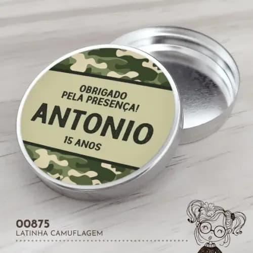 Latinha Adesivada Camuflagem - 00875