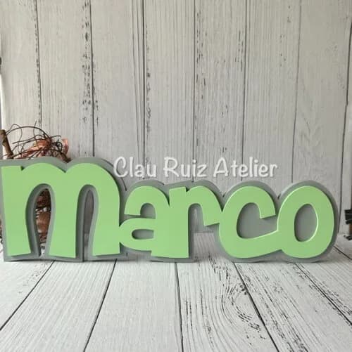 Decoração de Quarto Infantil - Sobreposição Nome em mdf