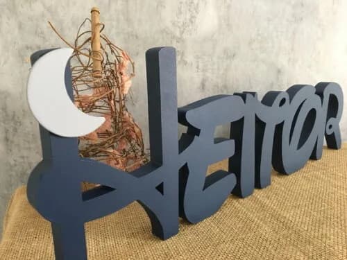 DISNEY - Letras de MDF -Nomes com Lua