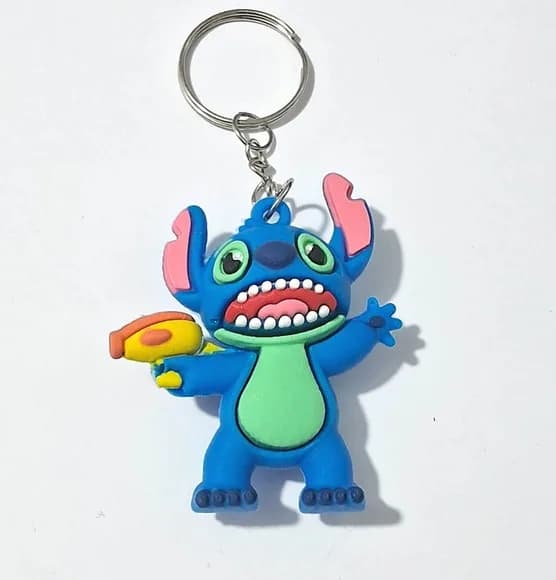 Chaveiro Stitch 5,8cm Emborrachado Pacote com 2 Unidades