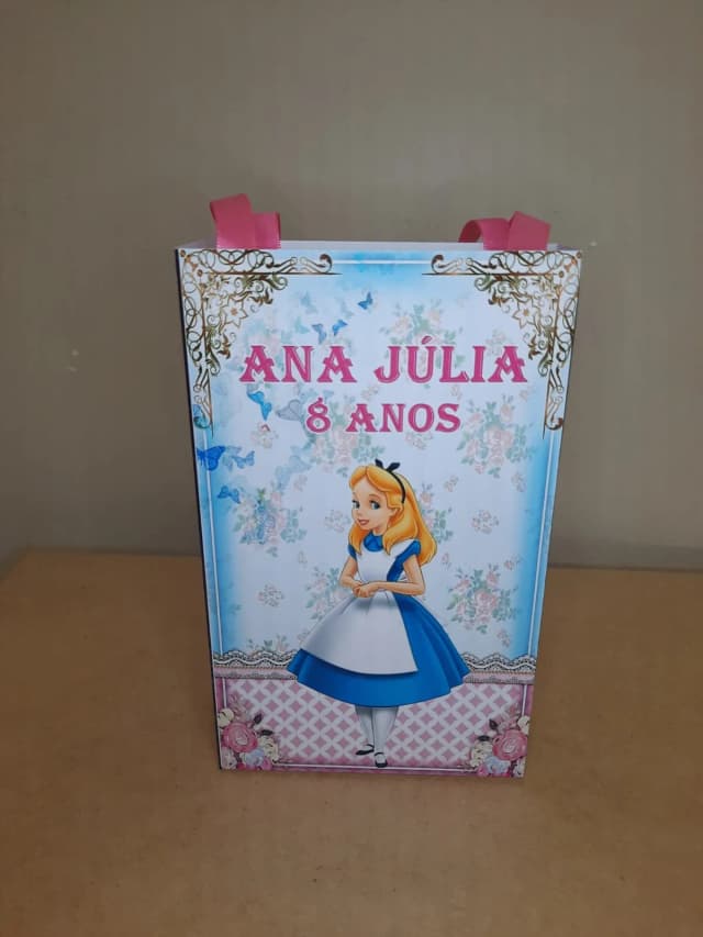 Sacolinhas Personalizadas Alice no Pais das Maravilhas para Lembrancinhas