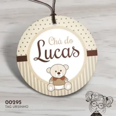 Tag Redonda Ursinho - 00295