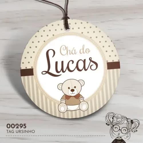 Tag Redonda Ursinho - 00295
