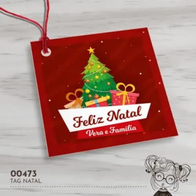 Tag Quadrada Natal - 00473