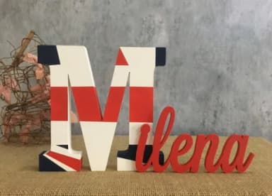 Letras Decorativas em MDF PERSONALIZADO 18cm REINO UNIDO