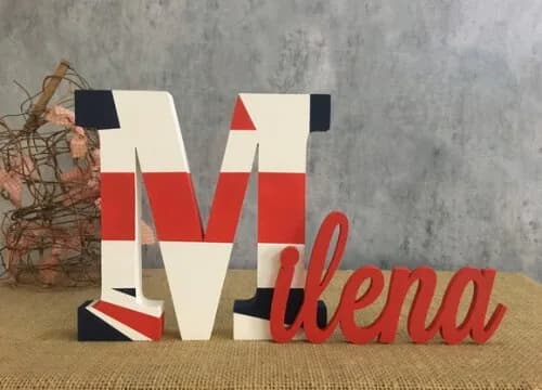 Letras Decorativas em MDF PERSONALIZADO 18cm REINO UNIDO