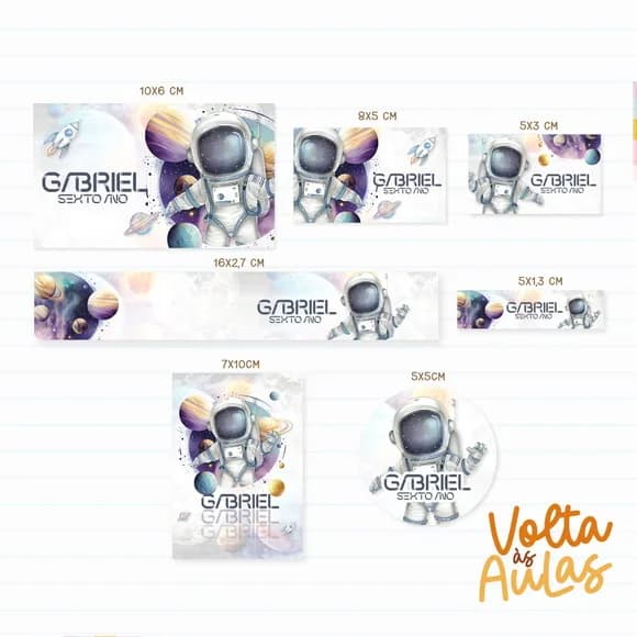 60 Etiquetas Astronauta
