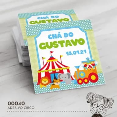 Adesivo Quadrado Circo - 00040