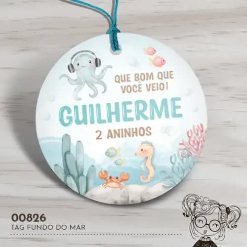 Tag Redonda Fundo do Mar - 00826