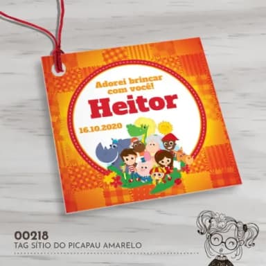 Tag Quadrada Sítio do Pica Pau Amarelo - 00218