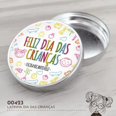 Latinha Adesivada Dias das Crianças - 00423
