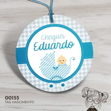 Tag Redonda Nascimento Bebezinho - 00155