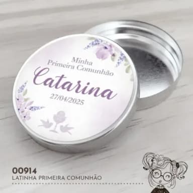 Latinha Adesivada Primeira Comunhão - 00914