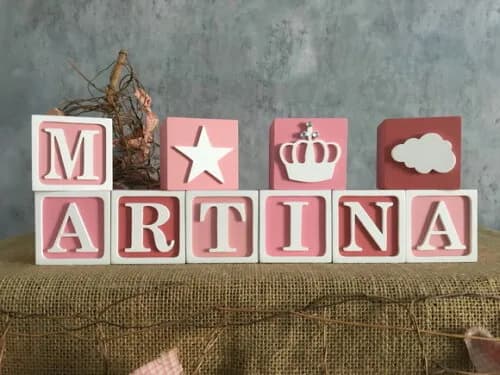Cubos 6x6cm Ts Decoração Princesa Baby