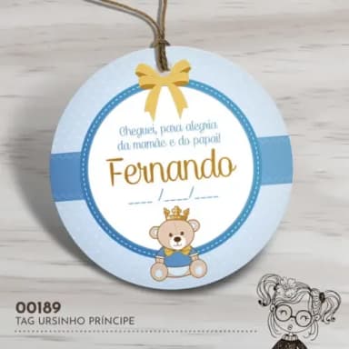 Tag Redonda Ursinho Príncipe - 00189