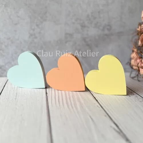 Trio de Coração - Pastel - Decoração Bebê