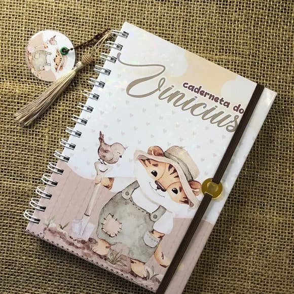Caderneta de Saúde / Vacinação Personalizada Tigre Vintage