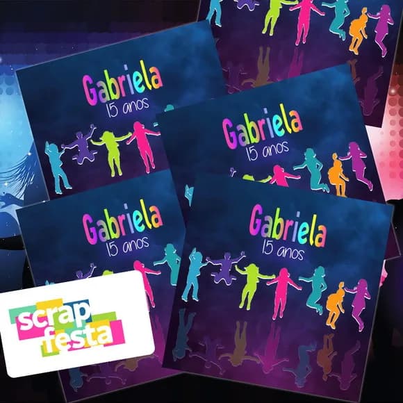 Adesivo Personalizado Quadrado 4x4 Festa Jump Trampolim Neon