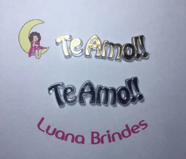 Plaquinhas te Amo de Acrílico Injetado Pct C/5 Unidades