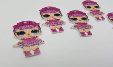 Pingente LOL Sugar Queen em Acrílico UV de 4cm