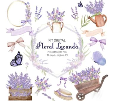 KIT DIGITAL FLORAL LAVANDA  01