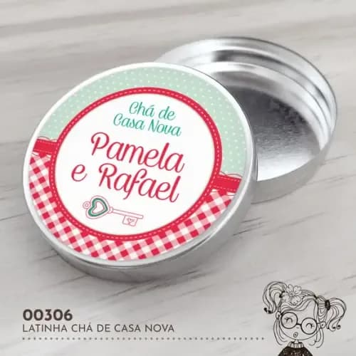 Latinha Adesivada Chá de Casa Nova - 00306