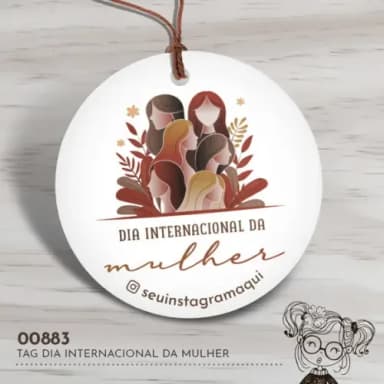 Tag Redonda Dia Internacional da Mulher - 00883