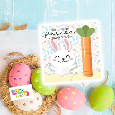 Card para Chocolate Baton/bis Personalizado Festa Páscoa