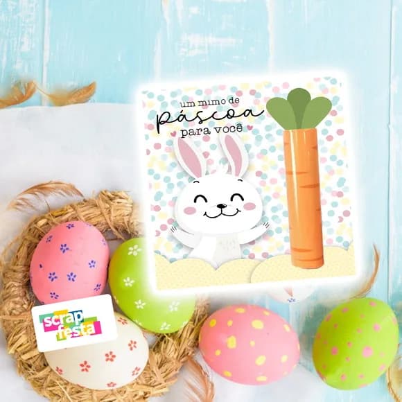 Card para Chocolate Baton/bis Personalizado Festa Páscoa