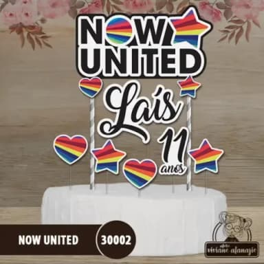 Topo de Bolo Now United - 30002