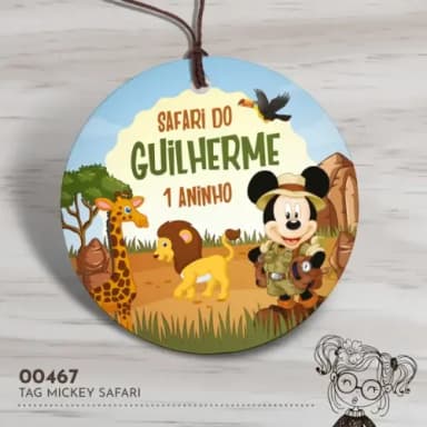 Tag Redonda Mickey Safari - 00467