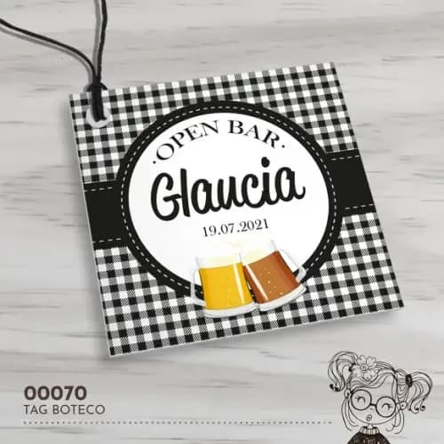 Tag Quadrada Boteco - 00070