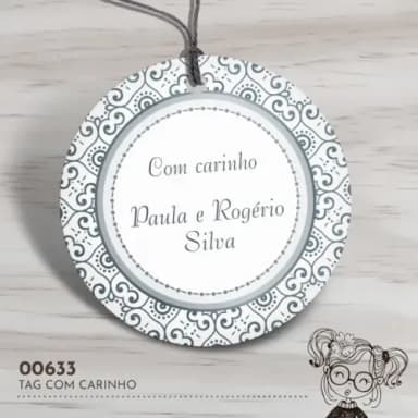 Tag Redonda com Carinho - 00633