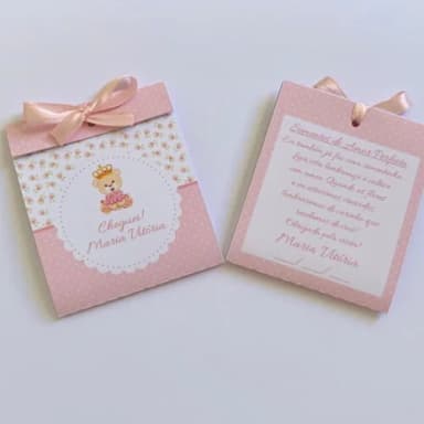 Lembrancinha Maternidade Sachê Sementinha Ursinha Princesa