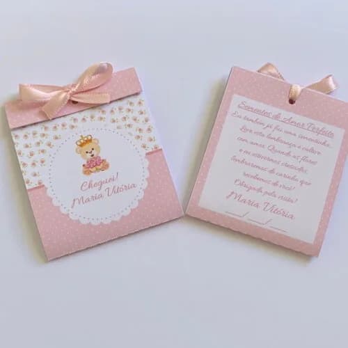 Lembrancinha Maternidade Sachê Sementinha Ursinha Princesa