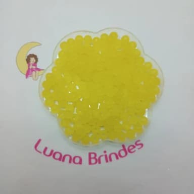 Bola Fosca com Furo Amarelo 8mm Pct 200 Unidades