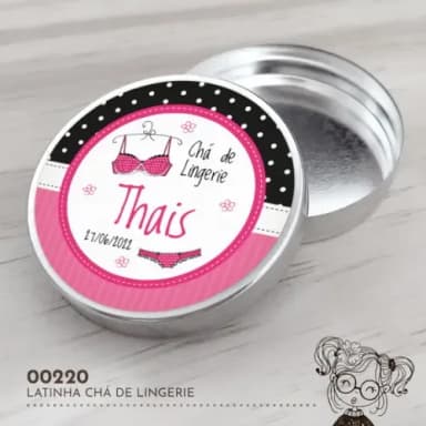 Latinha Adesivada Chá de Lingerie - 00220