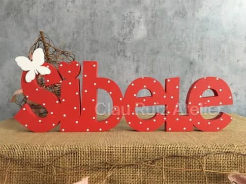 Letras Decorativas - nome em MDF Linha CH