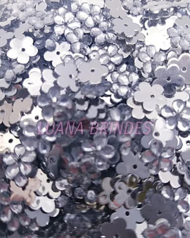 Chaton Flor de Prata - 8mm - pct c/ 200 unidades