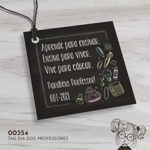 Tag Quadrada Dia dos Professores - 00354