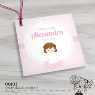 Tag Quadrada Anjinha - 00103